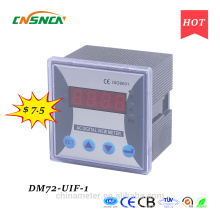 DM72-UIF-1 panel size 72*72mm single-phase ac one led industrial usage digital volt ampere and hertz combined meter